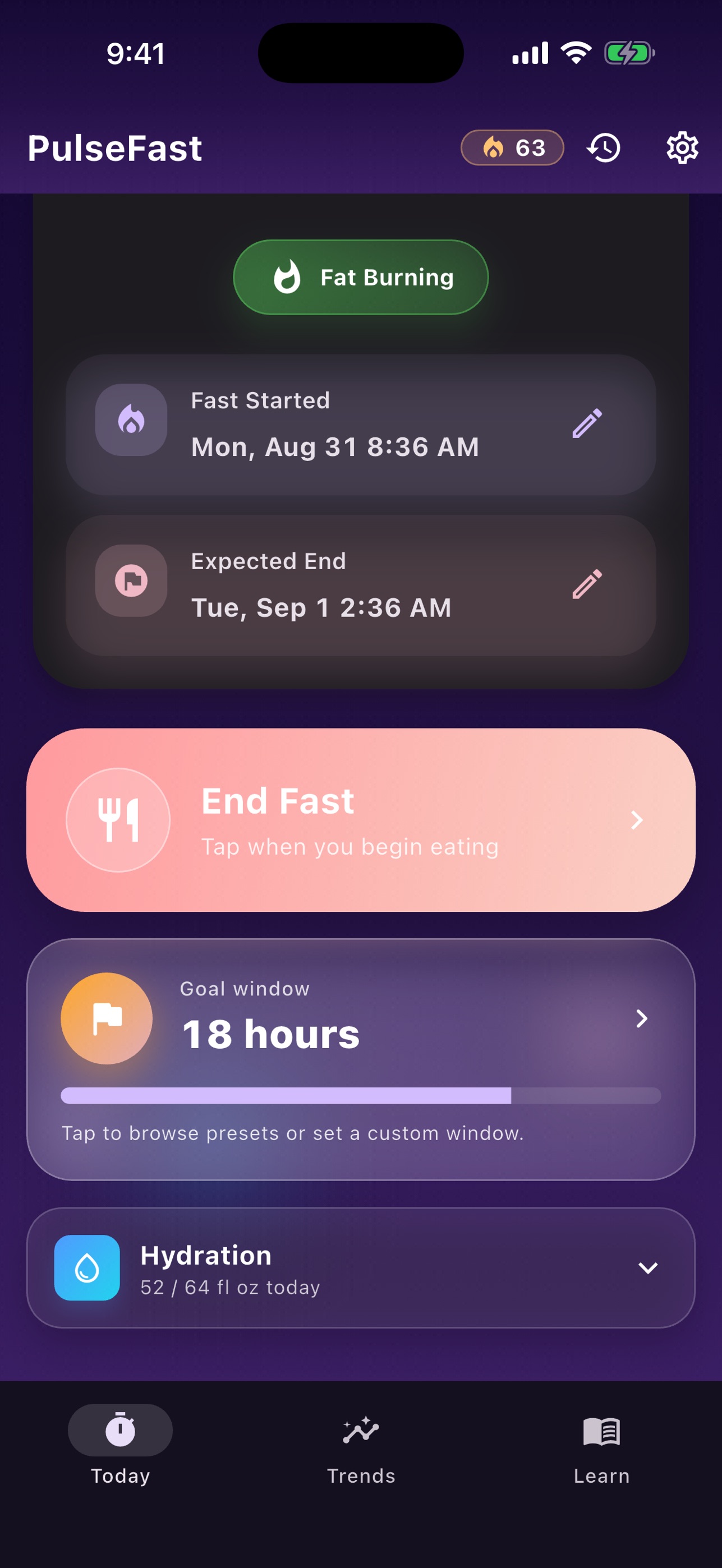 Screenshot 2 of PulseFast: Fasting Tracker