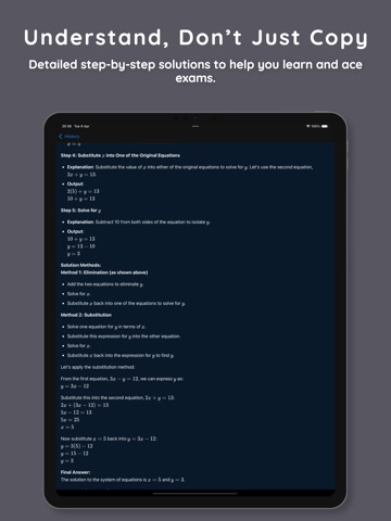 AI Photo Answer iPad screenshot