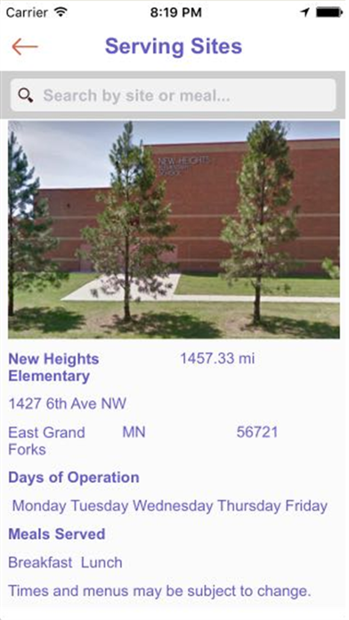 Free Meals for Kids Screenshot