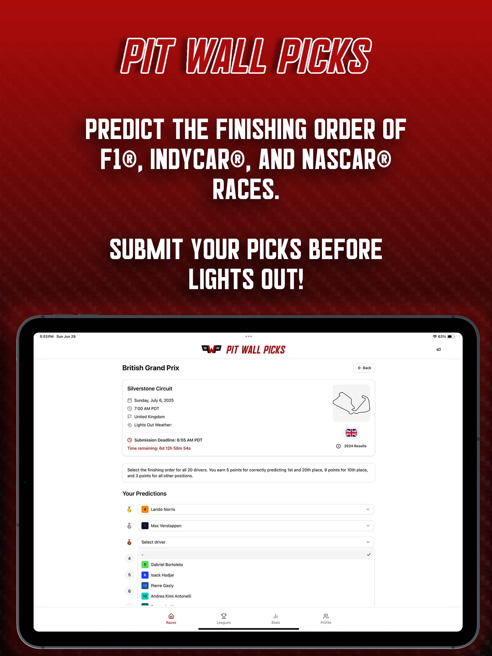 Pit Wall Picks