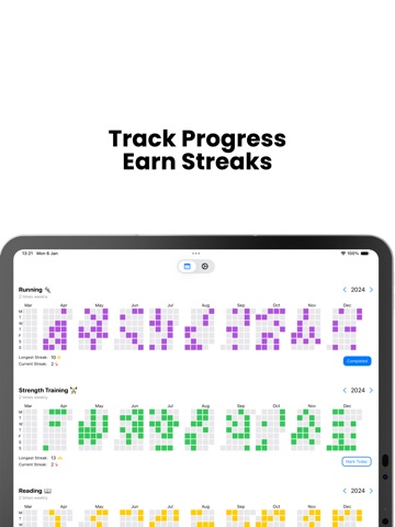 Habit Heatmap iPad screenshot