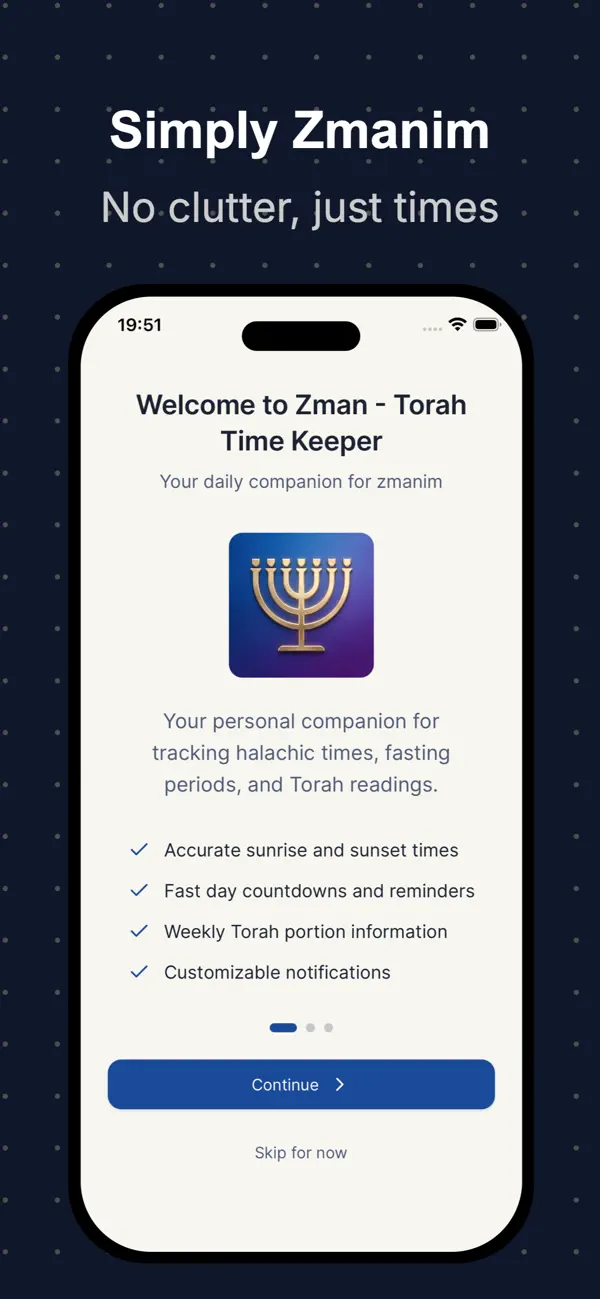 Screenshot #1 pour Zman - Torah Times