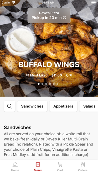 Dave's Pizza iPhone screenshot 2 - Food & Drink app