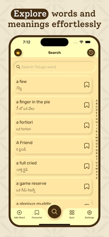 Telugu Dictionary - Translator iPhone screenshot