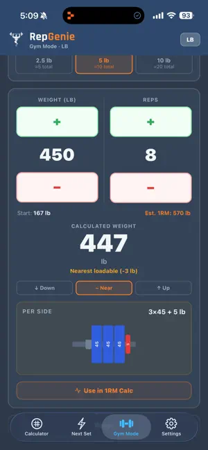 RepGenie: Gym Calculator screenshot 3