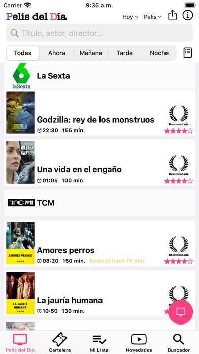Pelis del Día Screenshot