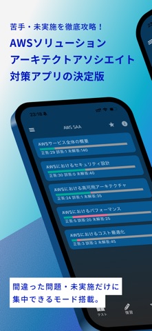 AWS ソリューションアーキテクトアソシエイト 問題集アプリ screenshot
