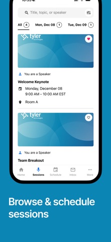 Tyler Events iPhone screenshot