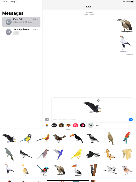 Screenshot #5 pour Exotic Bird Stickers