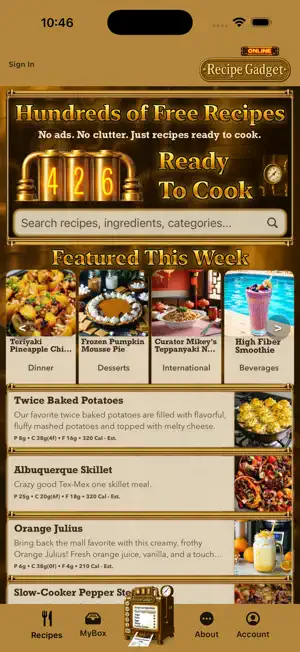 Recipe Gadget: Recipe Keeper screenshot 1