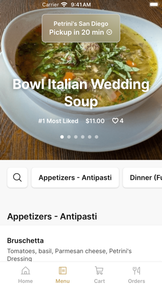 Petrini's San Diego iPhone screenshot 2 - Food & Drink app