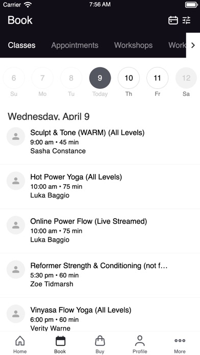 YogaVenue Oxford Screenshot