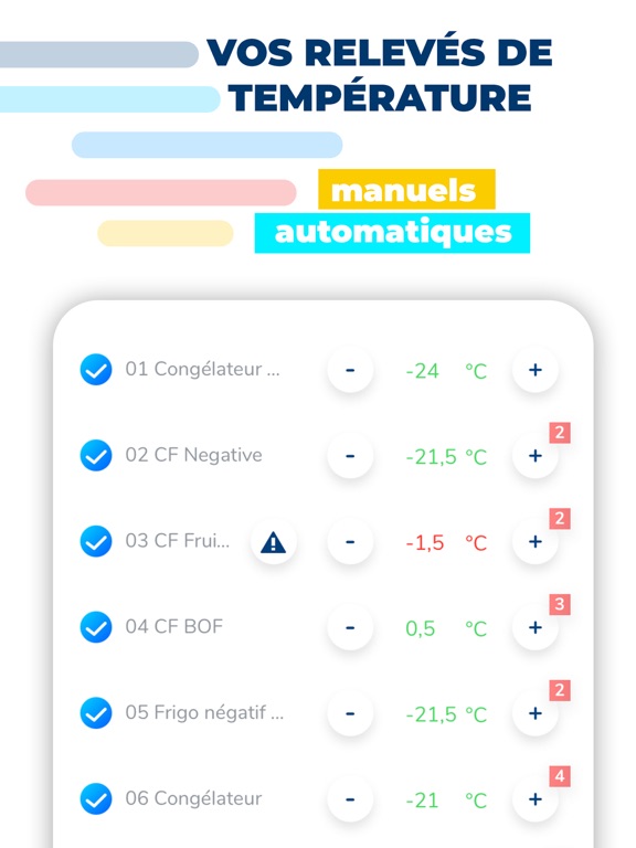 Screenshot #5 pour traqfood HACCP/Traçabilité/T°C