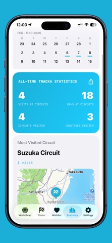 Tracka - Motorsport Visit Log screenshot