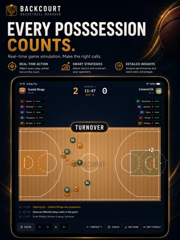 Backcourt: Basketball Manager iPad screenshot