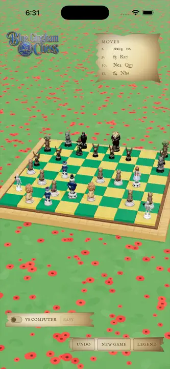 Blue Gingham Chess screenshot 2