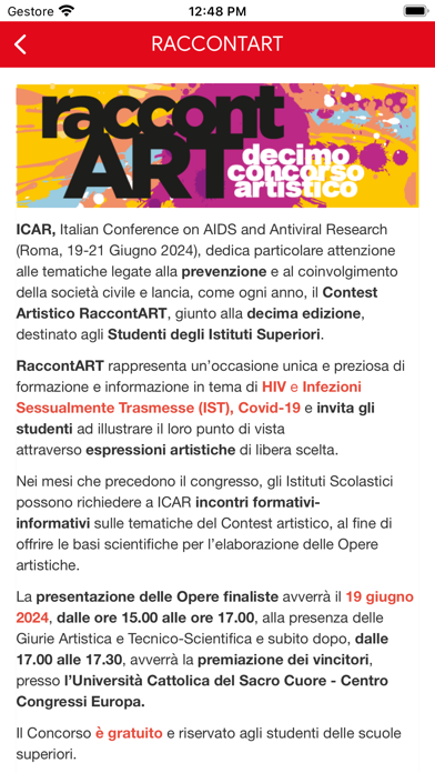 ICAR Italian Conference Screenshot
