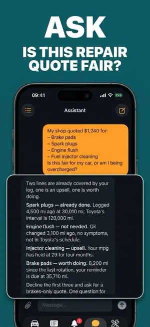 Brimly AI: Car MPG & Gas Log screenshot 1