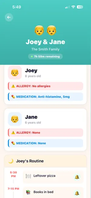 Handoff - Sitter Briefing screenshot 1