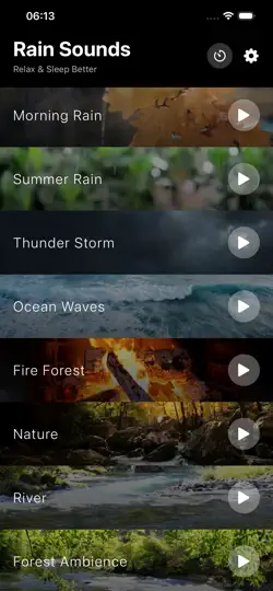 Captura de pantalla de Sonidos De Lluvia: Dormir en iPhone 3