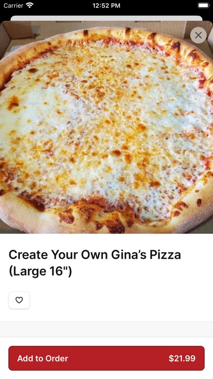 Gina's Pizzeria To Go