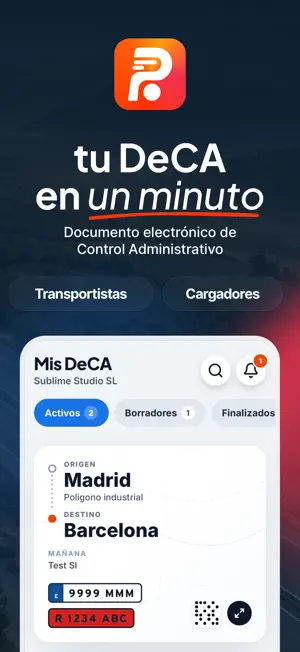 PorteQR - DeCA haulage screenshot 1