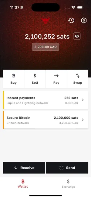 BULL BITCOIN screenshot 2