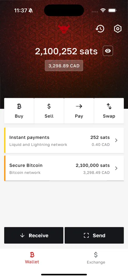 Bull Bitcoin app screenshot 2