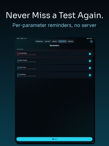 ReefDrift: Reef Parameter Log iPad screenshot