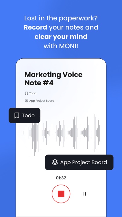 MONI AI Voice Note Transcribe