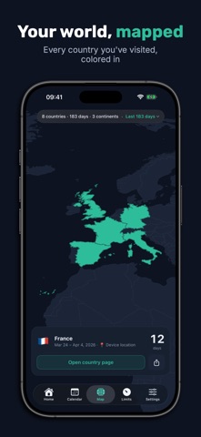 Trackora: Country Days Tracker Screenshot 7 of 10