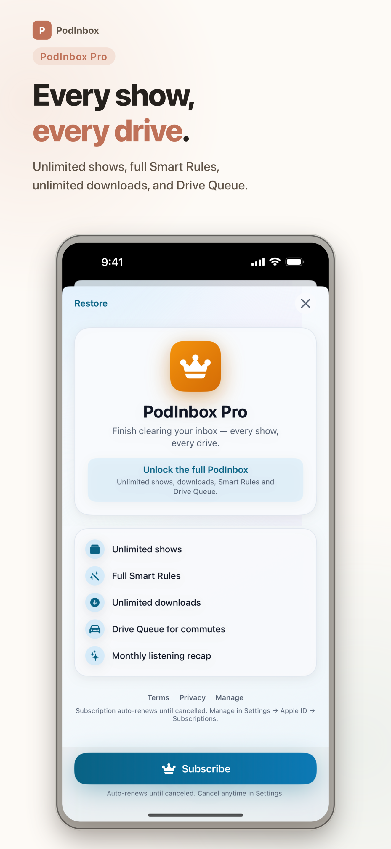 Inbox for Podcasts - PodInbox screenshot 6