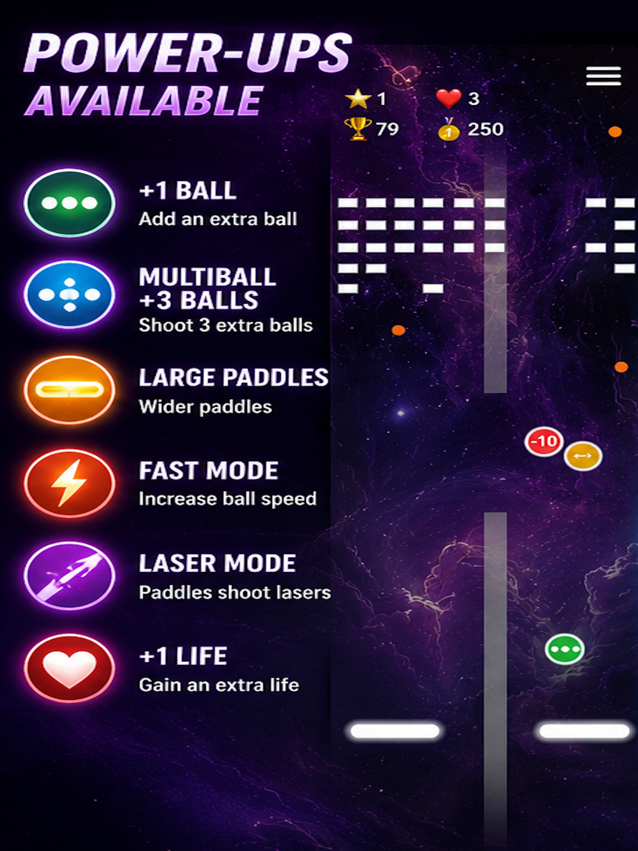 DoubleBreakout : Dual Paddle screenshot 15