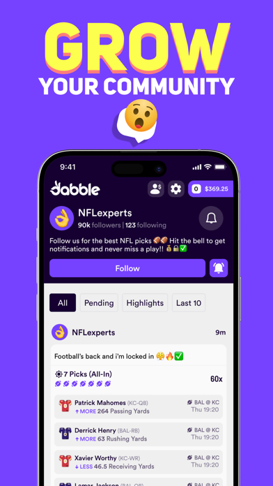 Dabble - Real Money Pick 'Em Screenshot