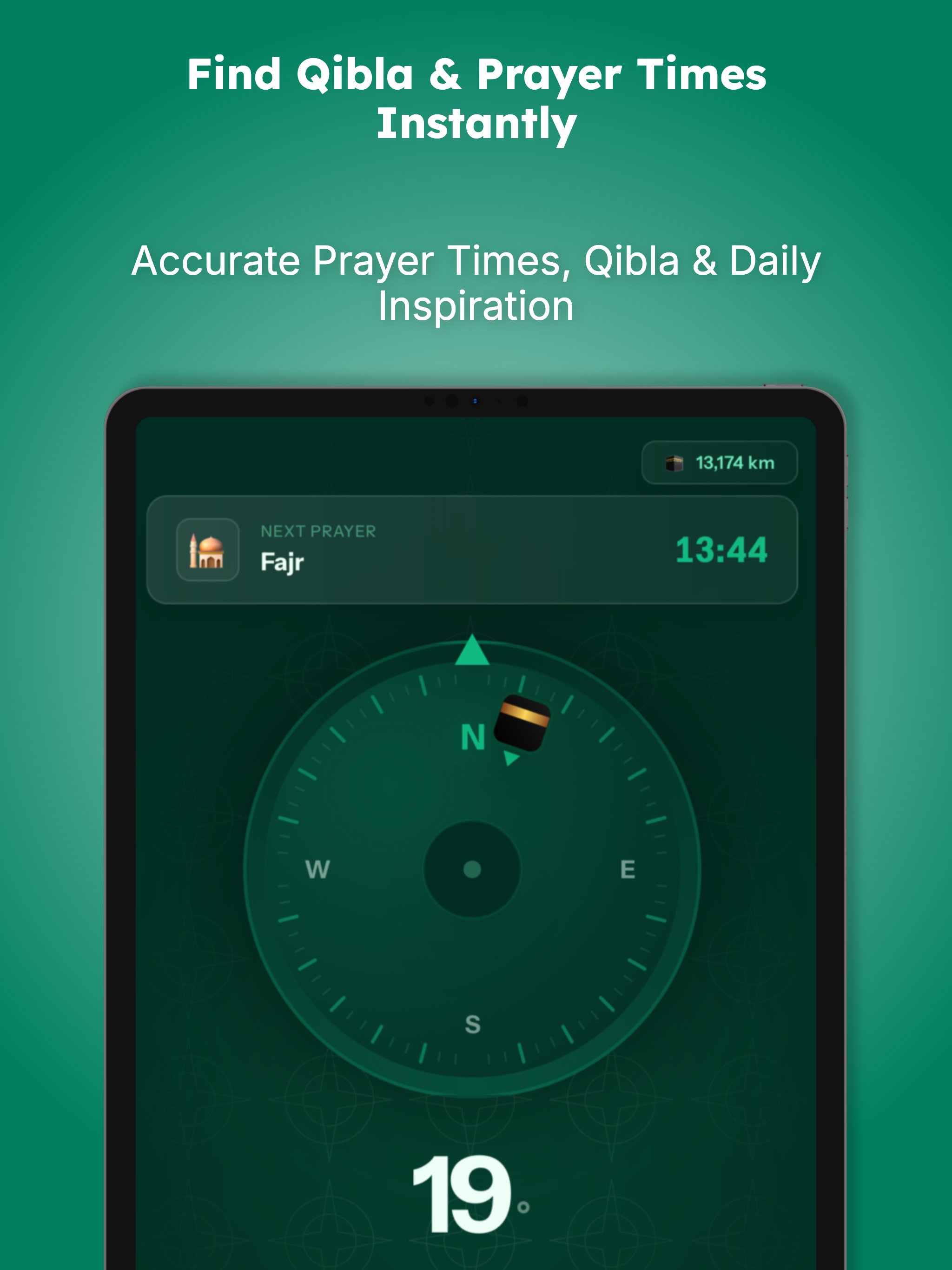 Qibla Finder Compass & Tasbih
