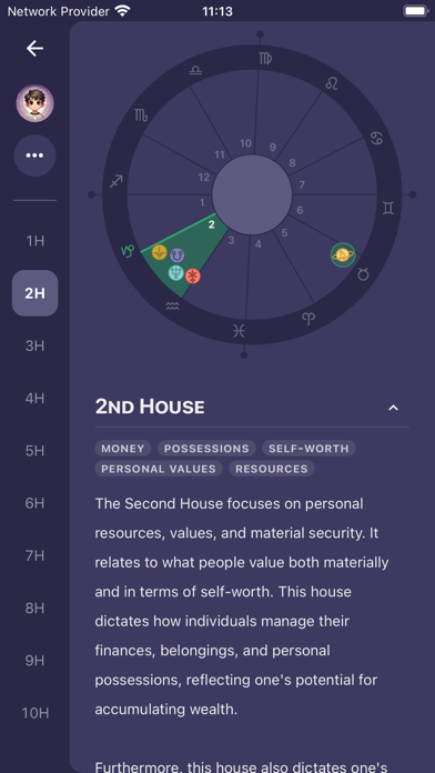 Horos - Birth Chart Screenshot