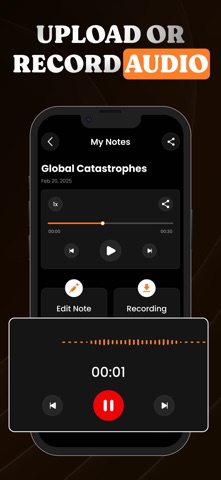 BrainNote - AI Notes Taker iPhone screenshot