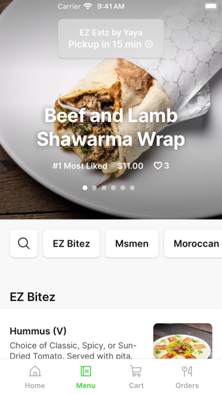 EZ Eatz by Yaya iPhone screenshot 2 - Food & Drink app