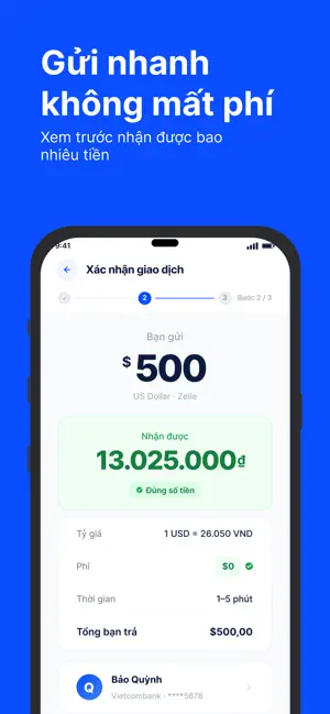 NhanEX: Send Money to Vietnam screenshot 1