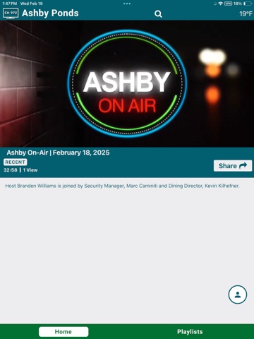 Ashby Ponds Community TV iPad screenshot
