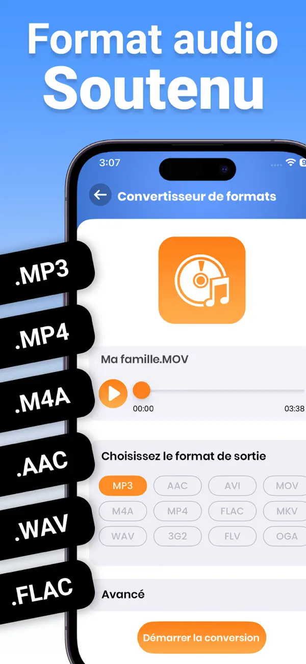 Screenshot #2 pour Convertisseur Vidéo en MP3 ‣