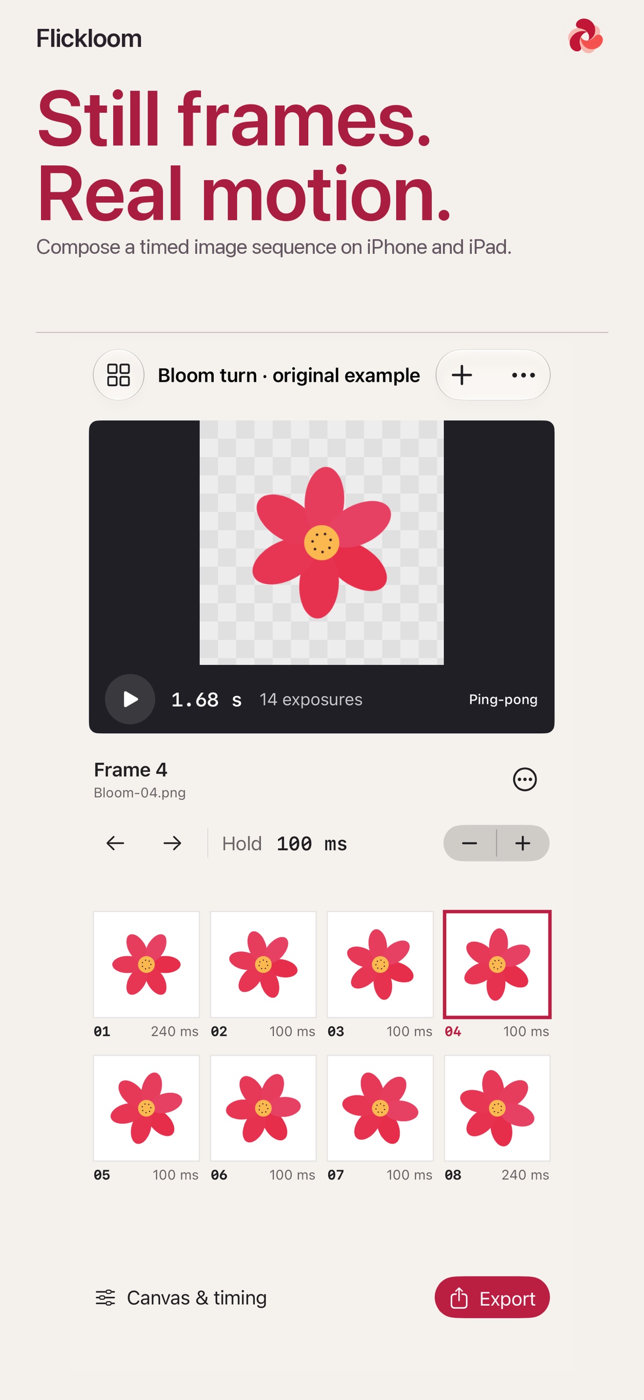 Screenshot 1 of Flickloom Frame Loops