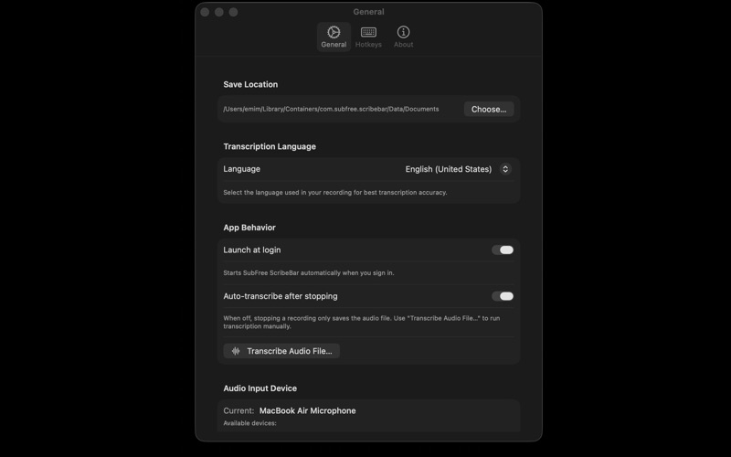 ScribeBar screenshot 2