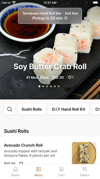 Temakase iPhone screenshot 2 - Food & Drink app