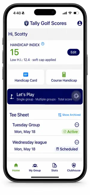 Tally Golf Scores screenshot 1