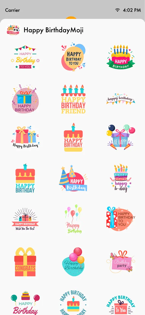 Screenshot #2 pour Happy BirthdayMoji