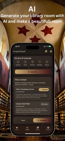 Library Room AI Makeover screenshot