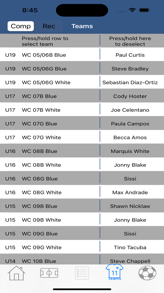 #2. WCSSC Field Schedules (iOS) 来自: Chris Gillen