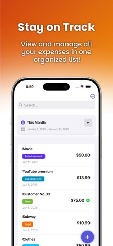 EXPE - Track Your Expenses screenshot