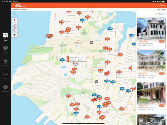 REIN Real Estate and Rentals iPad screenshot 1 - Lifestyle app
